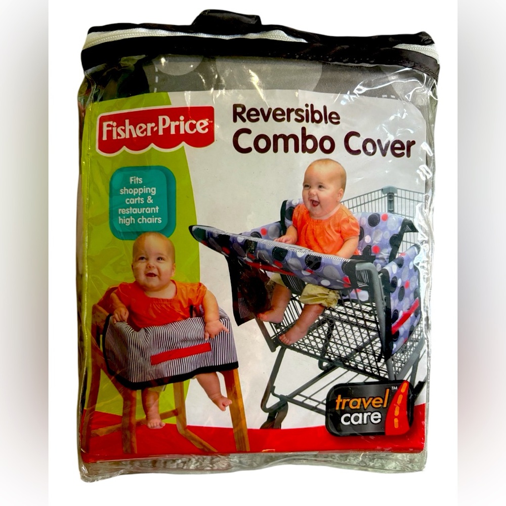 NWT Vintage Fisher Price Reversible Combo Cover For Shopping Carts/ High Chairs